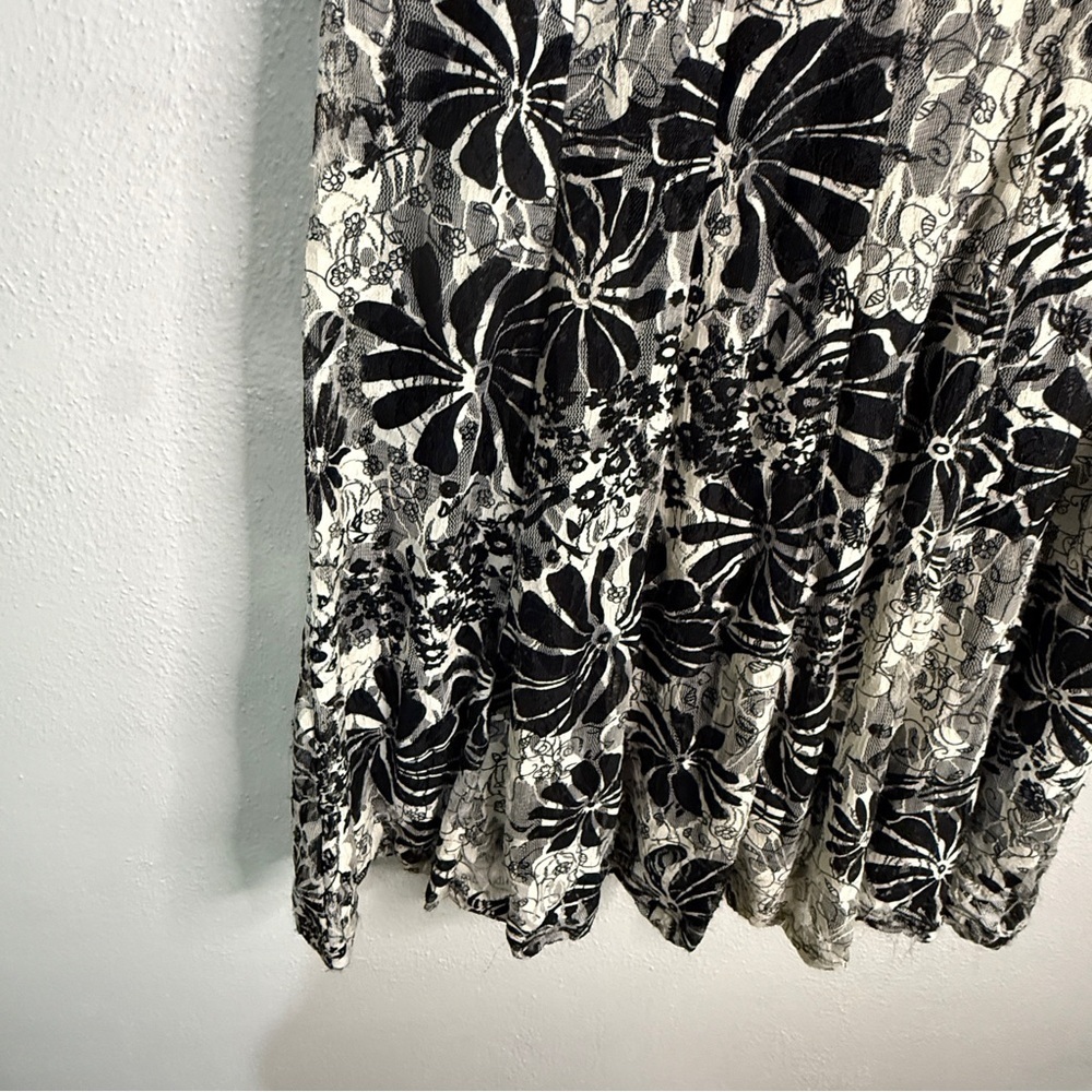 Perceptions Black, Gray & White Patterned Midi Dr… - image 4